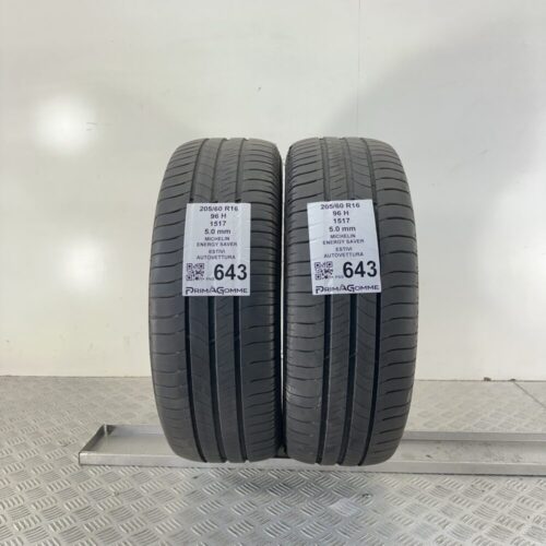 Pneumatici Usati 205 60 R16 96H Michelin Energy Saver 71% Estive