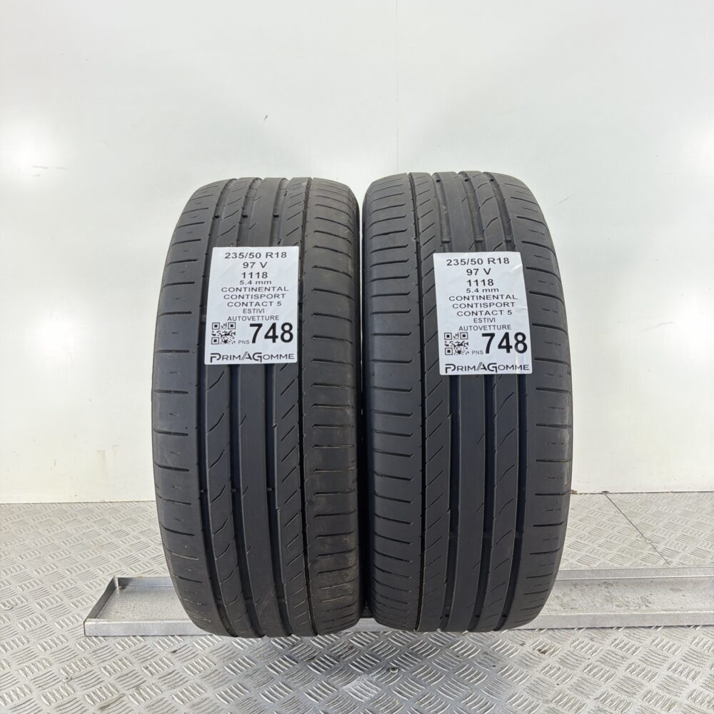Pneumatici Usati 235 50 R18 97V Continental Contisport Contact 5 78% Estive | Gomme Usate | PrimaGomme.it Pneumatici Usati 235 50 R18 97V Continental Contisport Contact 5 78% Estive