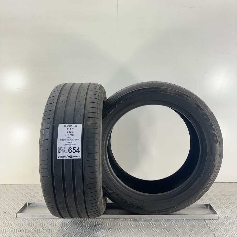 Pneumatici Usati 265 50 R20 111Y Toyo Proxes Sport SUV Estive | Gomme Usate | PrimaGomme.it Pneumatici Usati 265 50 R20 111Y Toyo Proxes Sport SUV Estive - immagine 4