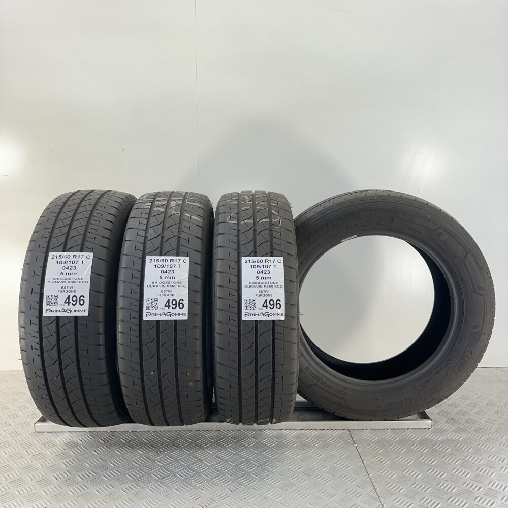 Pneumatici Usati 215 60 R17C 109/107T Bridgestone Duravis R660 Eco 71% Estive | Gomme Usate | PrimaGomme.it Pneumatici Usati 215 60 R17C 109/107T Bridgestone Duravis R660 Eco 71% Estive - immagine 4