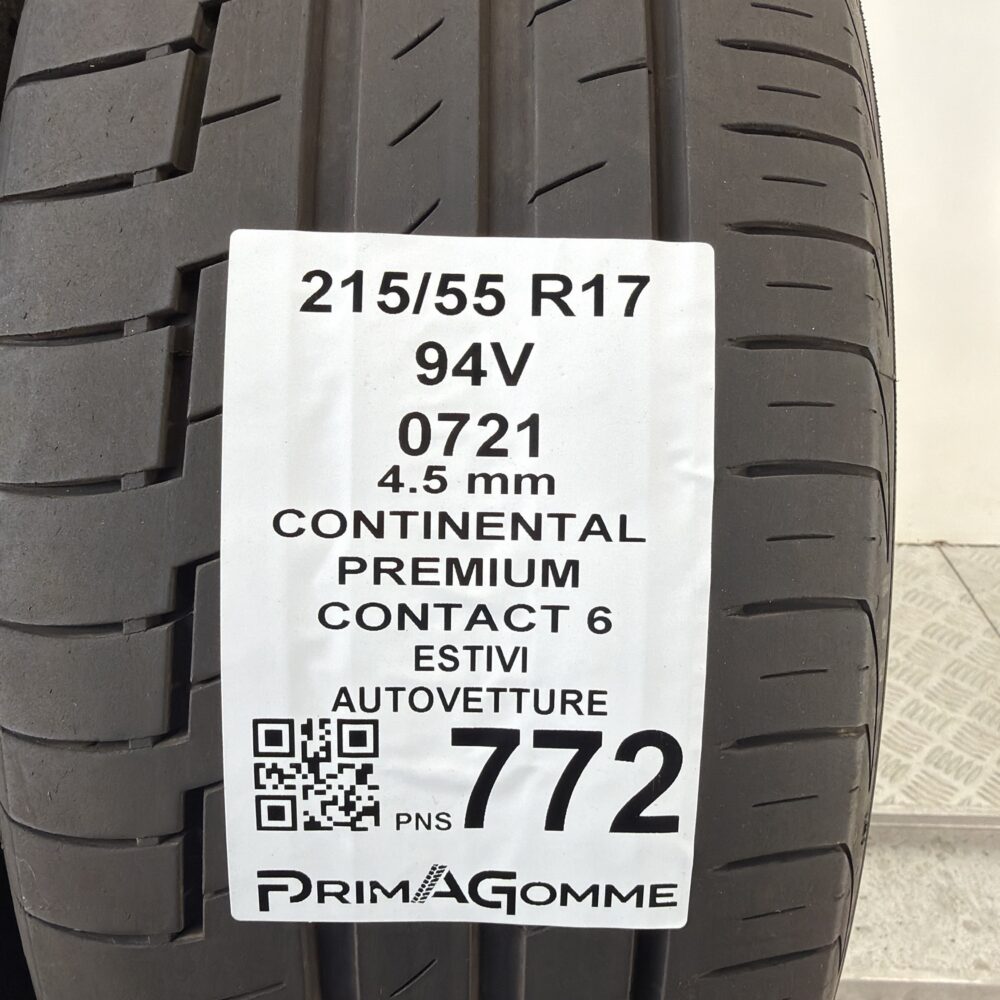 Pneumatici Usati 215 55 R17 94V Continental Premium Contact 6 Estive | Gomme Usate | PrimaGomme.it Pneumatici Usati 215 55 R17 94V Continental Premium Contact 6 Estive - immagine 3