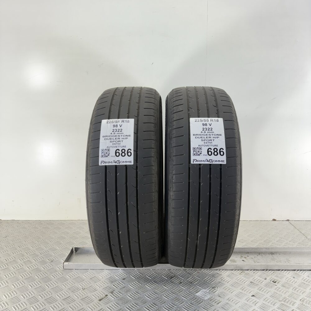 Pneumatici Usati 225 55 R18 98V Bridgestone Dueler H/P Sport Estive | Gomme Usate | PrimaGomme.it Pneumatici Usati 225 55 R18 98V Bridgestone Dueler H/P Sport Estive