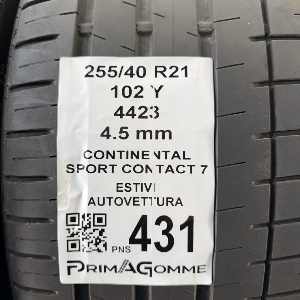 Pneumatici Usati 255 40 R21 102Y Continental Sport Contact 7 Estive | Gomme Usate | PrimaGomme.it Pneumatici Usati 255 40 R21 102Y Continental Sport Contact 7 Estive - immagine 3