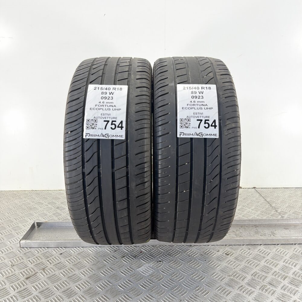 Pneumatici Usati 215 40 R18 89W Fortuna Ecoplus UHP Estive | Gomme Usate | PrimaGomme.it Pneumatici Usati 215 40 R18 89W Fortuna Ecoplus UHP Estive