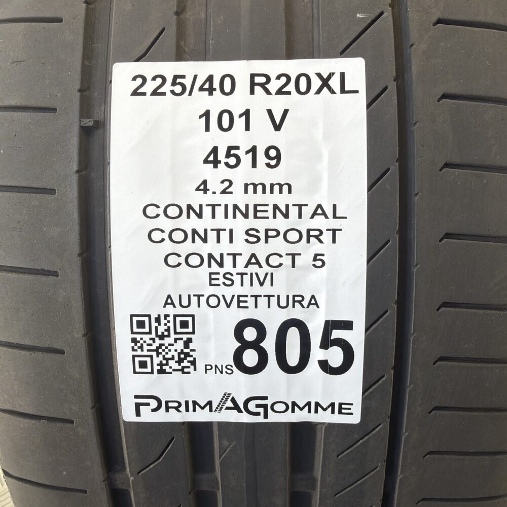 Pneumatici Usati 225 40 R20 XL 101V Continental ContiSportContact 5 Estive | Gomme Usate | PrimaGomme.it Pneumatici Usati 225 40 R20 XL 101V Continental ContiSportContact 5 Estive - immagine 3