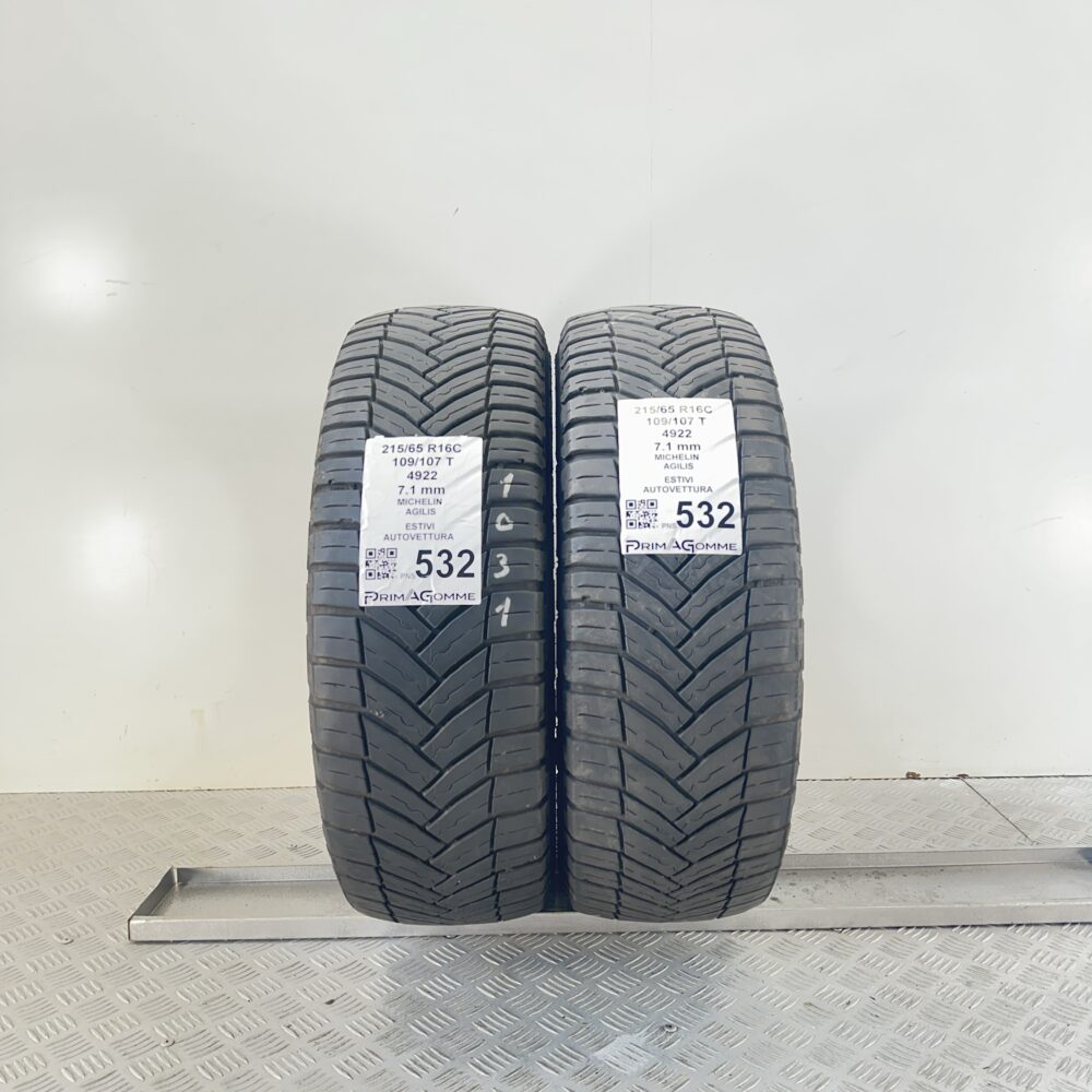 Pneumatici Usati 215 65 R16C 109/107T Michelin Agilis 99% Quattro Stagioni | Gomme Usate | PrimaGomme.it Pneumatici Usati 215 65 R16C 109/107T Michelin Agilis 99% Quattro Stagioni
