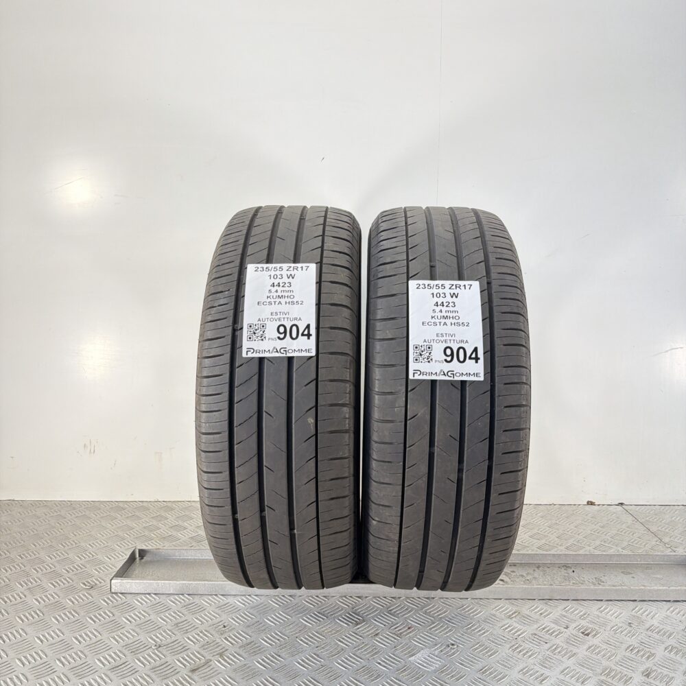 Gomme Usate 235 55 ZR17 103W Kumho Ecsta HS52 77% Estive | Gomme Usate | PrimaGomme.it Gomme Usate 235 55 ZR17 103W Kumho Ecsta HS52 77% Estive