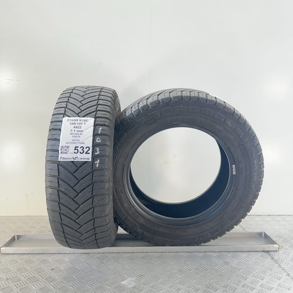 Pneumatici Usati 215 65 R16C 109/107T Michelin Agilis 99% Quattro Stagioni | Gomme Usate | PrimaGomme.it Pneumatici Usati 215 65 R16C 109/107T Michelin Agilis 99% Quattro Stagioni - immagine 4