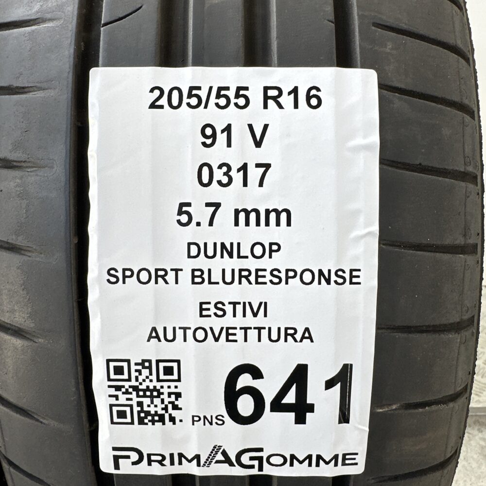 Pneumatici Usati 205 55 R16 91V Dunlop Sport BluResponse 81% Estive | Gomme Usate | PrimaGomme.it Pneumatici Usati 205 55 R16 91V Dunlop Sport BluResponse 81% Estive - immagine 3
