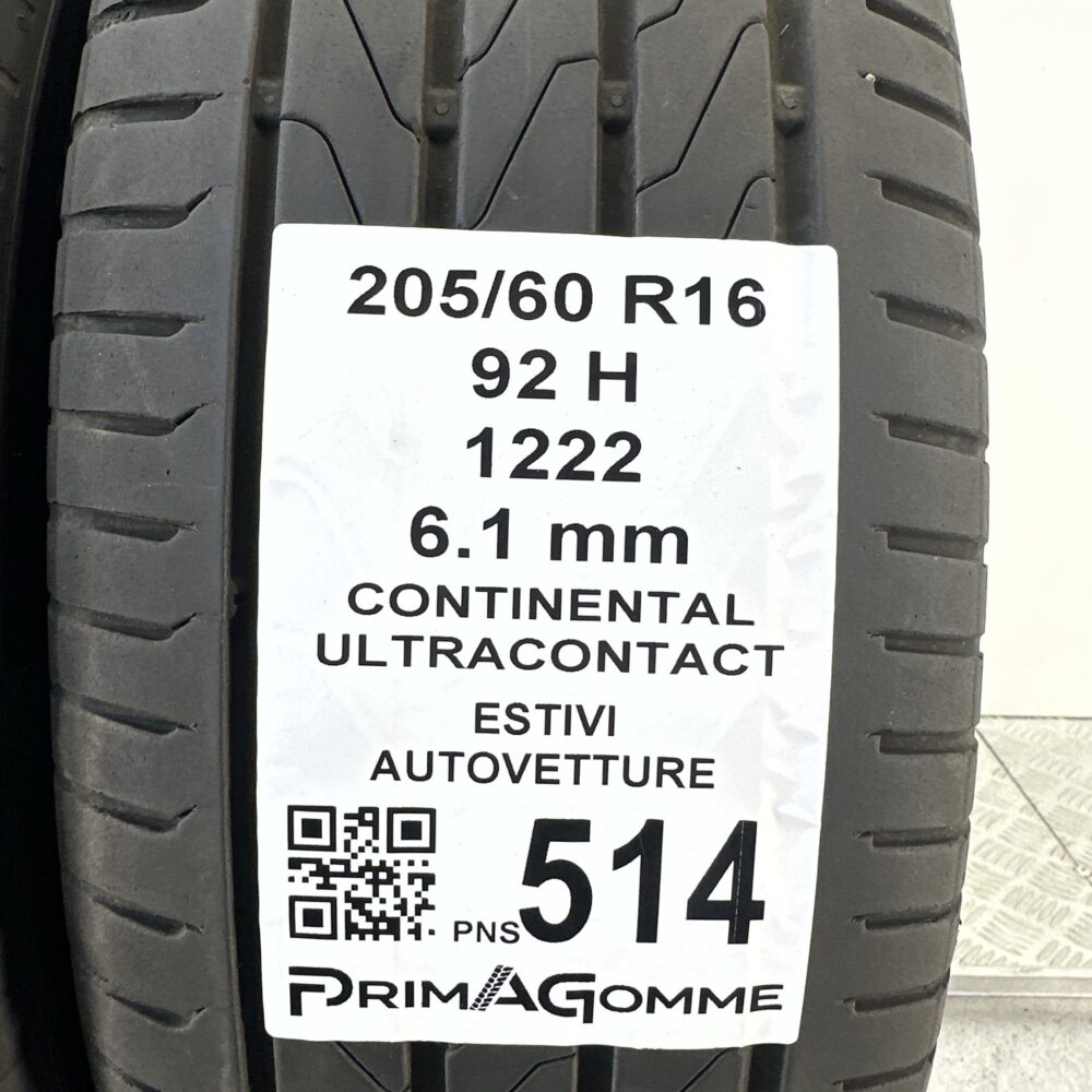 Pneumatici Usati 205 60 R16 92H Continental UltraContact 87% Estive | Gomme Usate | PrimaGomme.it Pneumatici usati 205 60 R16 Continental UltraContact - foto 2