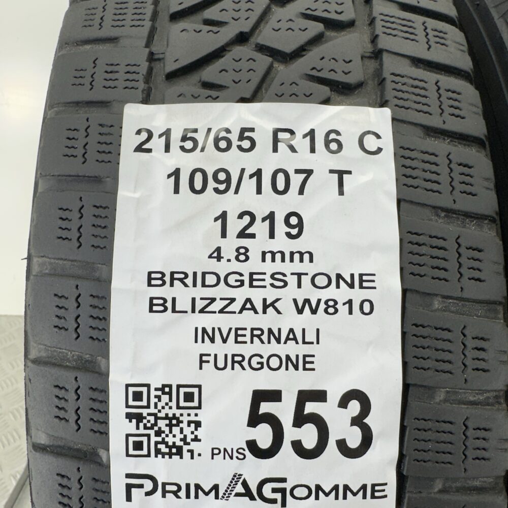Pneumatici Usati 215 65 R16C 109/107T Bridgestone Blizzak W810 Invernali | Gomme Usate | PrimaGomme.it Pneumatici usati 215 65 R16C BRIDGESTONE Blizzak W810 - foto 3
