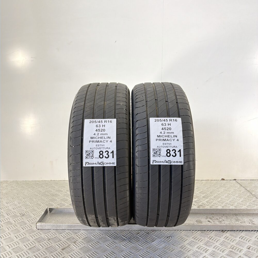 Pneumatici Usati 205 45 R16 63H Michelin Primacy 4 Estive | Gomme Usate | PrimaGomme.it Pneumatici Usati 205 45 R16 63H Michelin Primacy 4 Estive