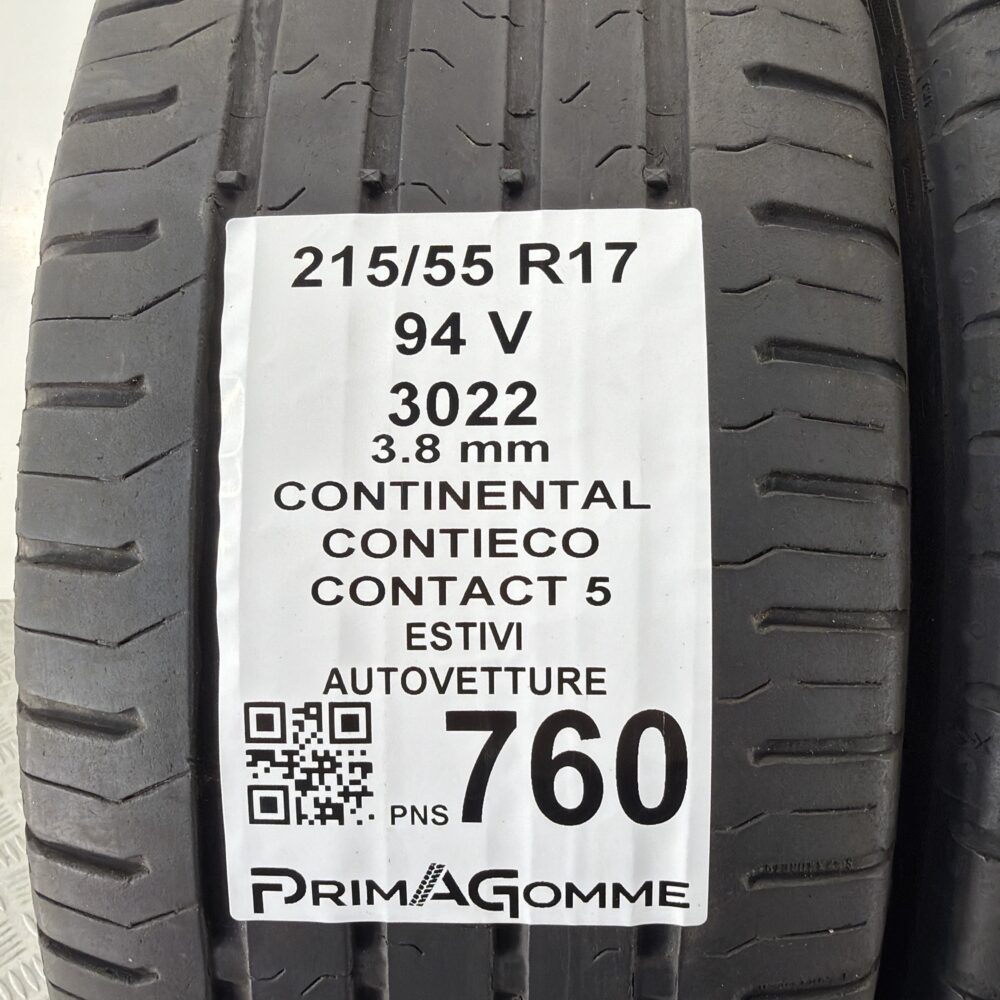 Pneumatici Usati 215 55 R17 94V Continental ContiEcoContact 5 Estive | Gomme Usate | PrimaGomme.it Pneumatici Usati 215 55 R17 94V Continental ContiEcoContact 5 Estive - immagine 3
