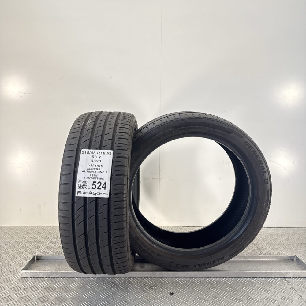 Pneumatici Usati 215 45 R18 XL 93Y General Altimax One S 83% Estive | Gomme Usate | PrimaGomme.it Pneumatici Usati 215 45 R18 XL 93Y General Altimax One S 83% Estive - immagine 4