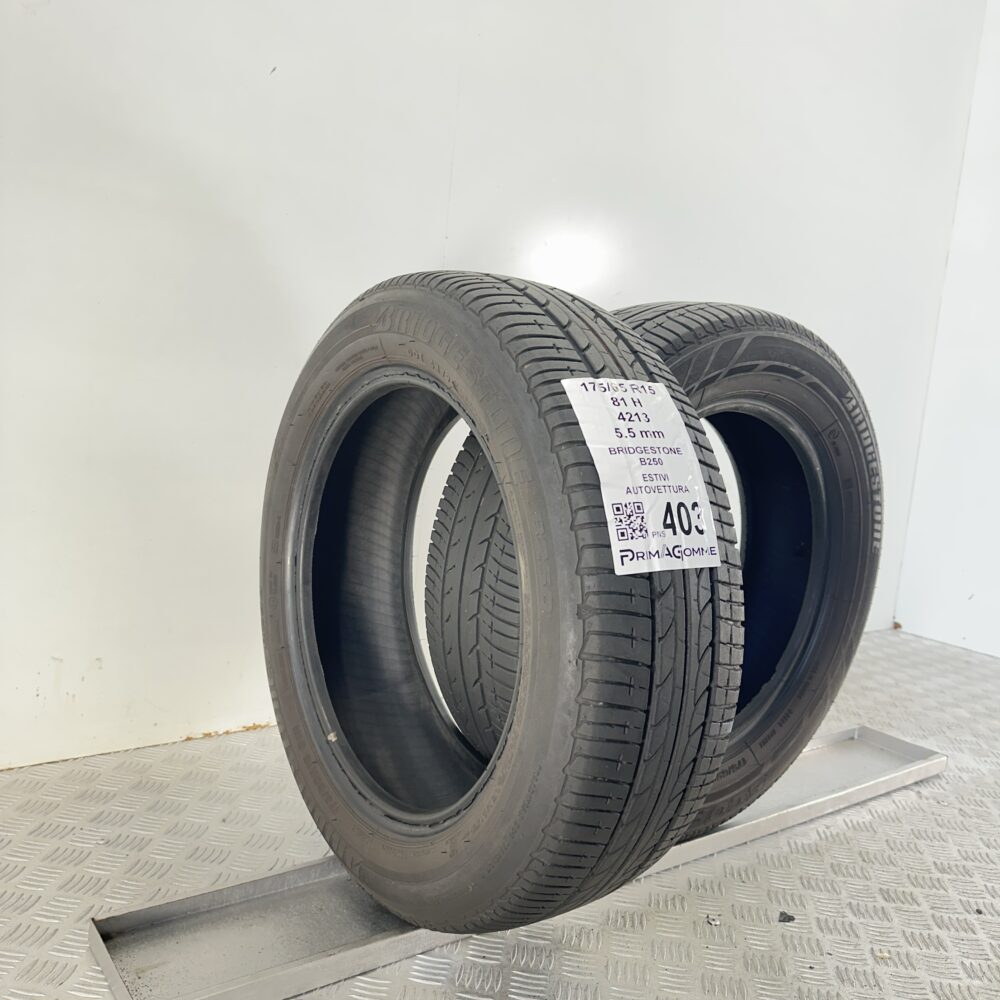 Pneumatici Usati 175 65 R15 81H Bridgestone B250 79% Estive | Gomme Usate | PrimaGomme.it Pneumatici Usati 175 65 R15 81H Bridgestone B250 79% Estive - immagine 4