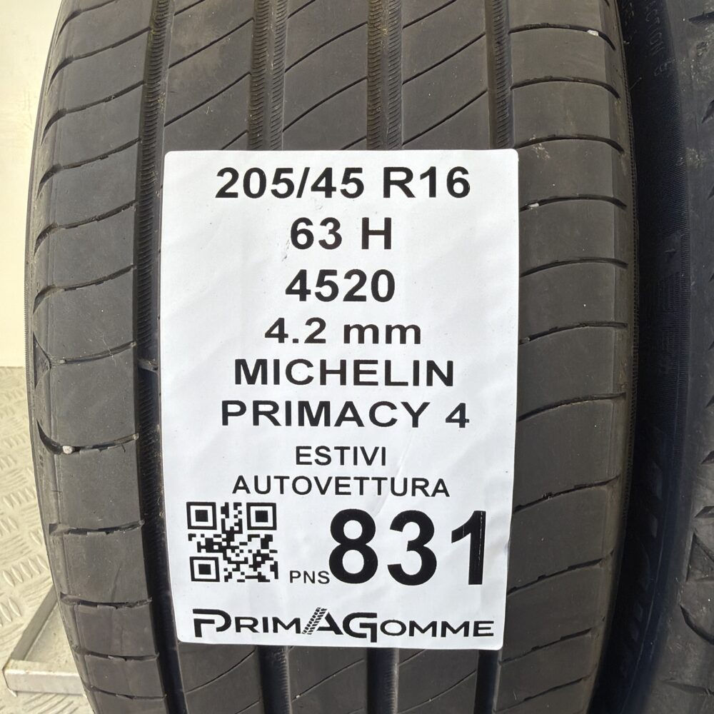 Pneumatici Usati 205 45 R16 63H Michelin Primacy 4 Estive | Gomme Usate | PrimaGomme.it Pneumatici Usati 205 45 R16 63H Michelin Primacy 4 Estive - immagine 3