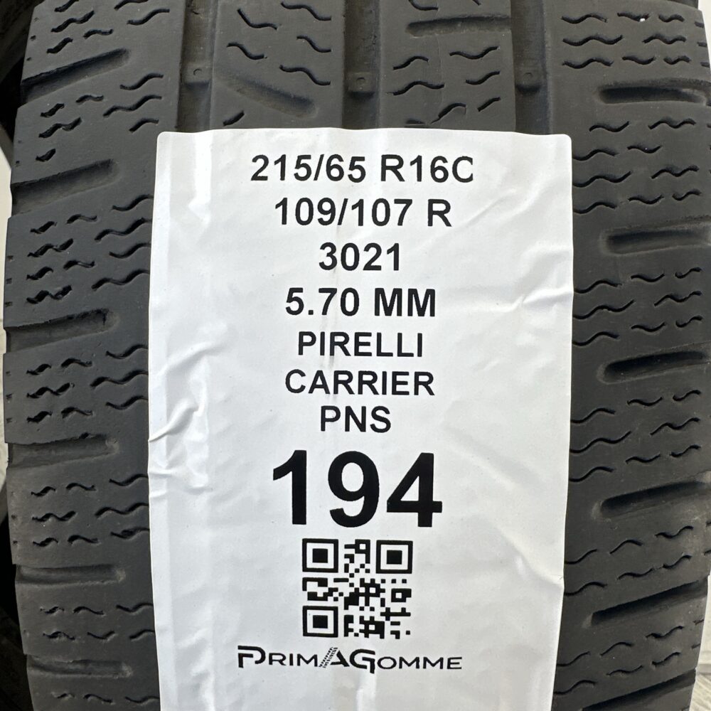 Pneumatici Usati 215 65 R16C 109/107R Pirelli Carrier 81% Invernali | Gomme Usate | PrimaGomme.it Pneumatici Usati 215 65 R16C 109/107R Pirelli Carrier 81% Invernali - immagine 3