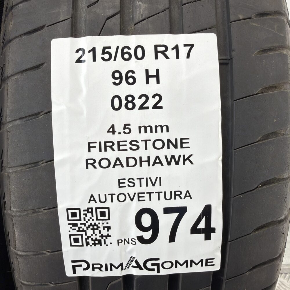 Pneumatici Usati 215 60 R17 96H Firestone Roadhawk Estive | Gomme Usate | PrimaGomme.it Pneumatici Usati 215 60 R17 96H Firestone Roadhawk Estive - immagine 3