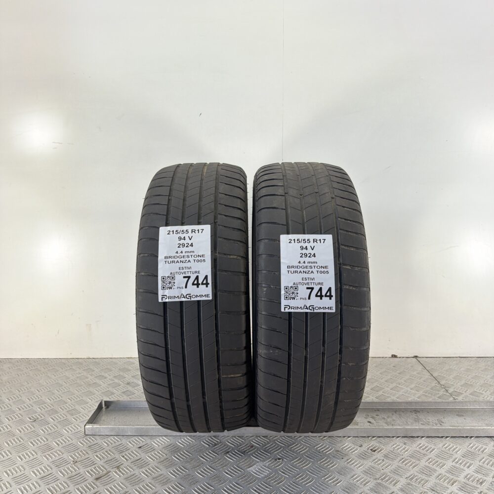 Pneumatici Usati 215 55 R17 94V Bridgestone Turanza T005 Estive | Gomme Usate | PrimaGomme.it Pneumatici Usati 215 55 R17 94V Bridgestone Turanza T005 Estive