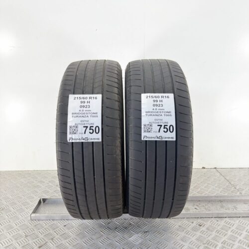 Pneumatici Usati 215 60 R16 99H Bridgestone Turanza T005 Estive