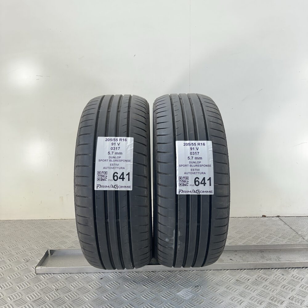 Pneumatici Usati 205 55 R16 91V Dunlop Sport BluResponse 81% Estive | Gomme Usate | PrimaGomme.it Pneumatici Usati 205 55 R16 91V Dunlop Sport BluResponse 81% Estive