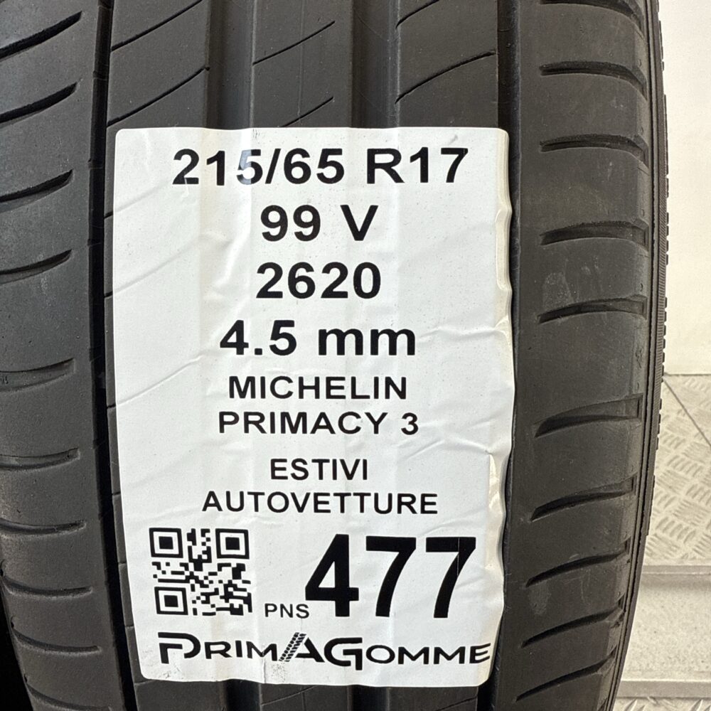Pneumatici Usati 215 65 R17 99V Michelin Primacy 3 Estive | Gomme Usate | PrimaGomme.it Pneumatici Usati 215 65 R17 99V Michelin Primacy 3 Estive - immagine 3