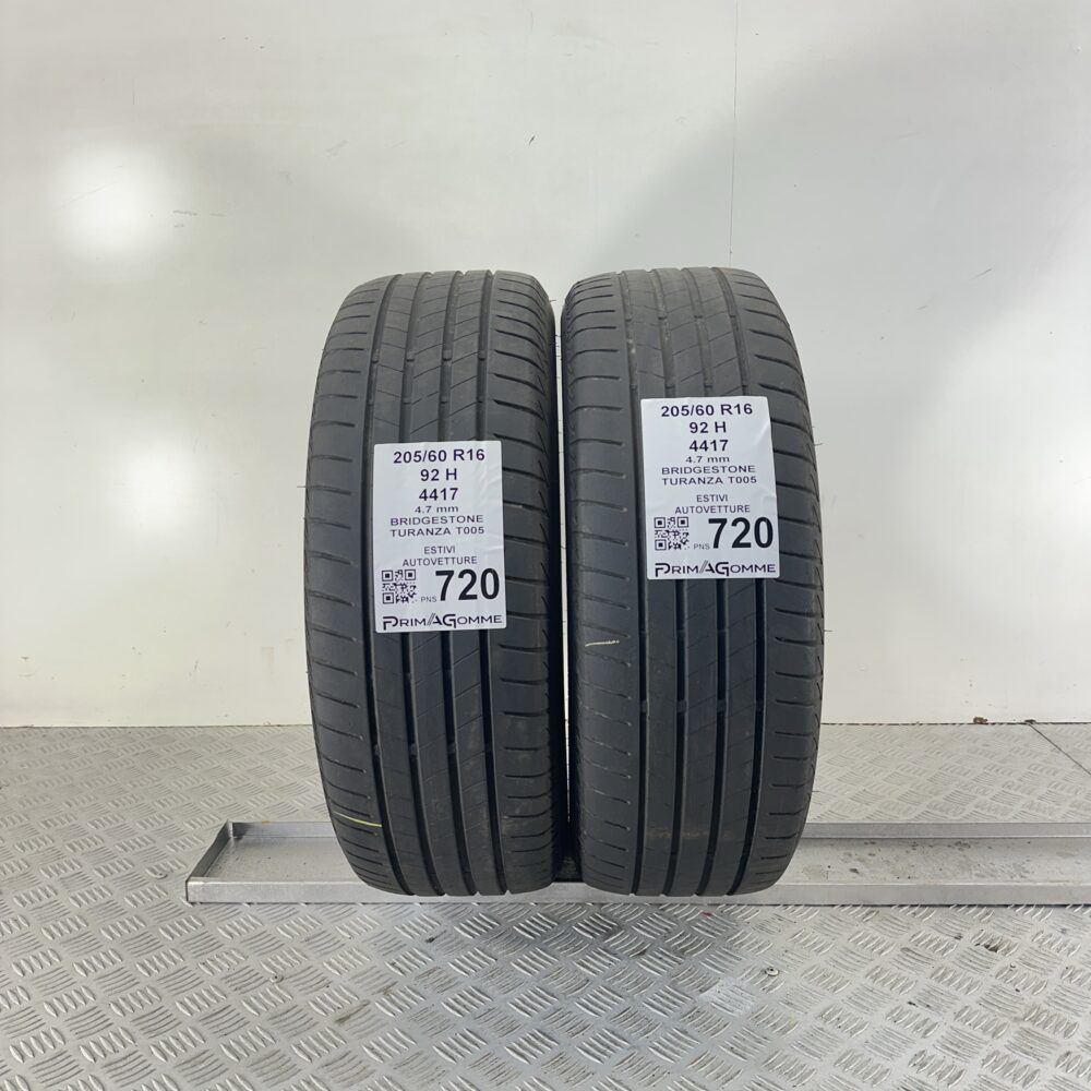 Pneumatici Usati 205 60 R16 92H Bridgestone Turanza T005 Estive | Gomme Usate | PrimaGomme.it Pneumatici Usati 205 60 R16 92H Bridgestone Turanza T005 Estive