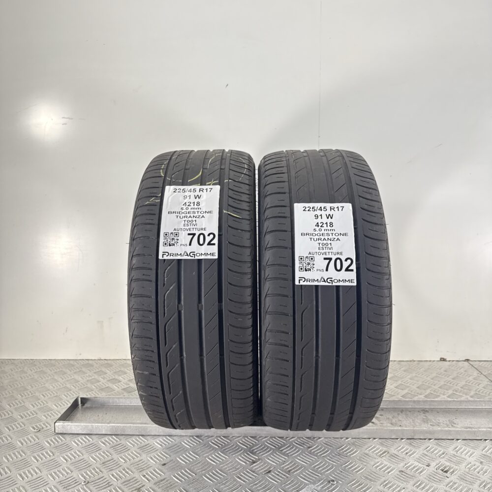 Pneumatici Usati 225 45 R17 91W Bridgestone Turanza T001 71% Estive | Gomme Usate | PrimaGomme.it Pneumatici Usati 225 45 R17 91W Bridgestone Turanza T001 71% Estive