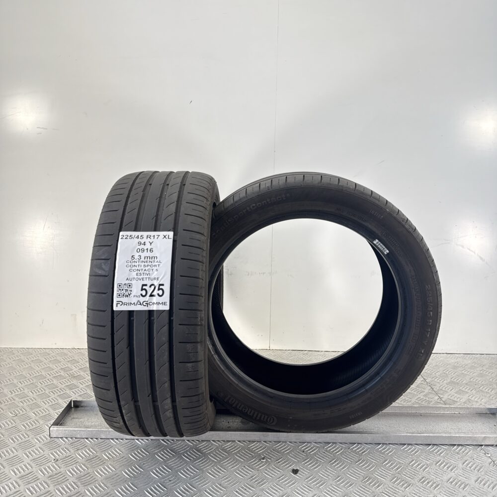 Pneumatici Usati 225 45 R17 XL 94Y Continental Conti Sport Contact 5 76% Estive | Gomme Usate | PrimaGomme.it Pneumatici Usati 225 45 R17 XL 94Y Continental Conti Sport Contact 5 76% Estive - immagine 5