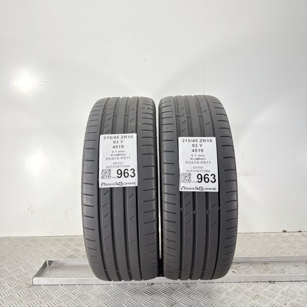 Pneumatici Usati 215 45 ZR18 93Y Kumho ECSTA PS71 Estive | Gomme Usate | PrimaGomme.it Pneumatici Usati 215 45 ZR18 93Y Kumho ECSTA PS71 Estive