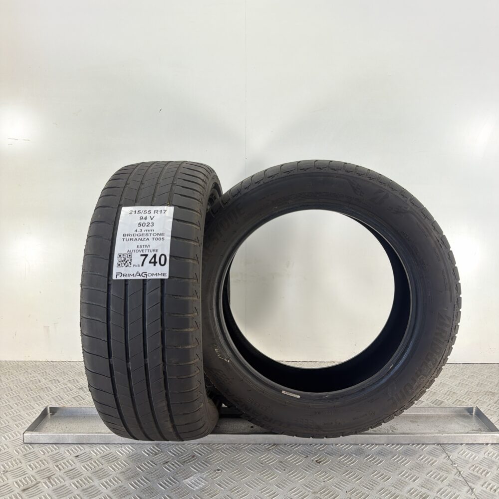 Pneumatici Usati 215 55 R17 94V Bridgestone Turanza T005 Estive | Gomme Usate | PrimaGomme.it Pneumatici Usati 215 55 R17 94V Bridgestone Turanza T005 Estive - immagine 4