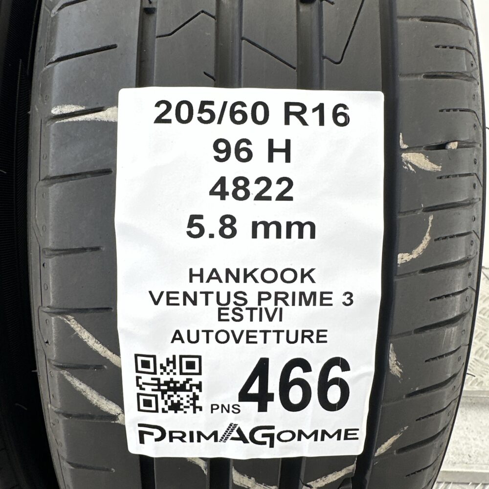 Pneumatici Usati 205 60 R16 96H Hankook Ventus Prime 3 85% Estive | Gomme Usate | PrimaGomme.it Pneumatici Usati 205 60 R16 96H Hankook Ventus Prime 3 85% Estive - immagine 3