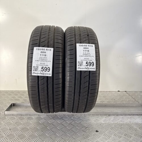Pneumatici Usati 195 60 R15 88H Pirelli Cinturato P1 78% Estive