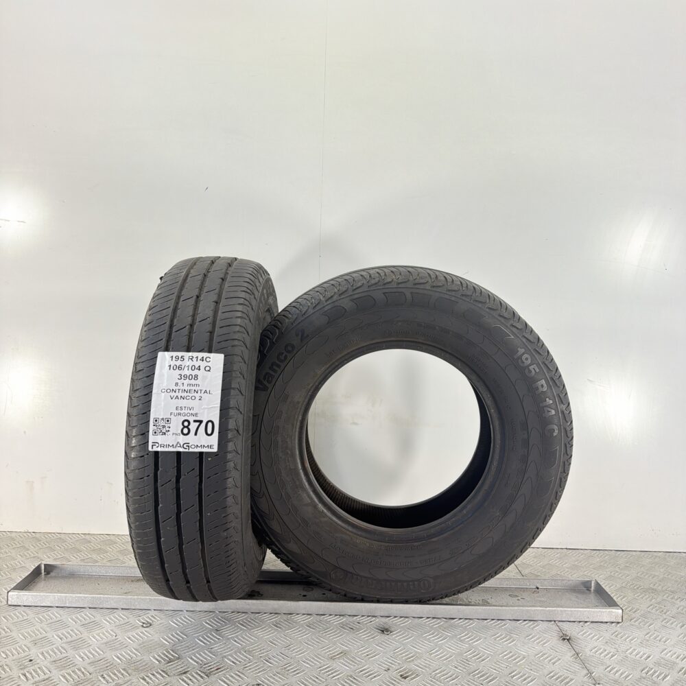 Gomme Usate 195 R14C 106 104 Q Continental Vanco 2 97% Estive | Gomme Usate | PrimaGomme.it Gomme Usate 195 R14C 106 104 Q Continental Vanco 2 97% Estive - immagine 3