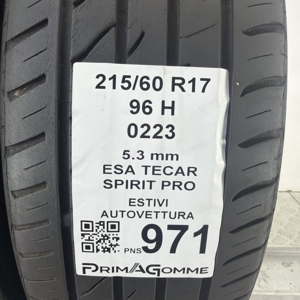 Pneumatici Usati 215 60 R17 96H ESA TECAR SPIRIT PRO 76% Estive | Gomme Usate | PrimaGomme.it Pneumatici Usati 215 60 R17 96H ESA TECAR SPIRIT PRO 76% Estive - immagine 3
