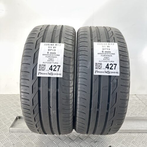 Pneumatici Usati 225 45 R17 91W Bridgestone Turanza T001 71% Estive