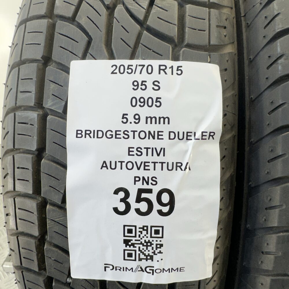Pneumatici Usati 205 70 R15 95S Bridgestone Dueler 85% Estive | Gomme Usate | PrimaGomme.it Pneumatici Usati 205 70 R15 95S Bridgestone Dueler 85% Estive - immagine 3