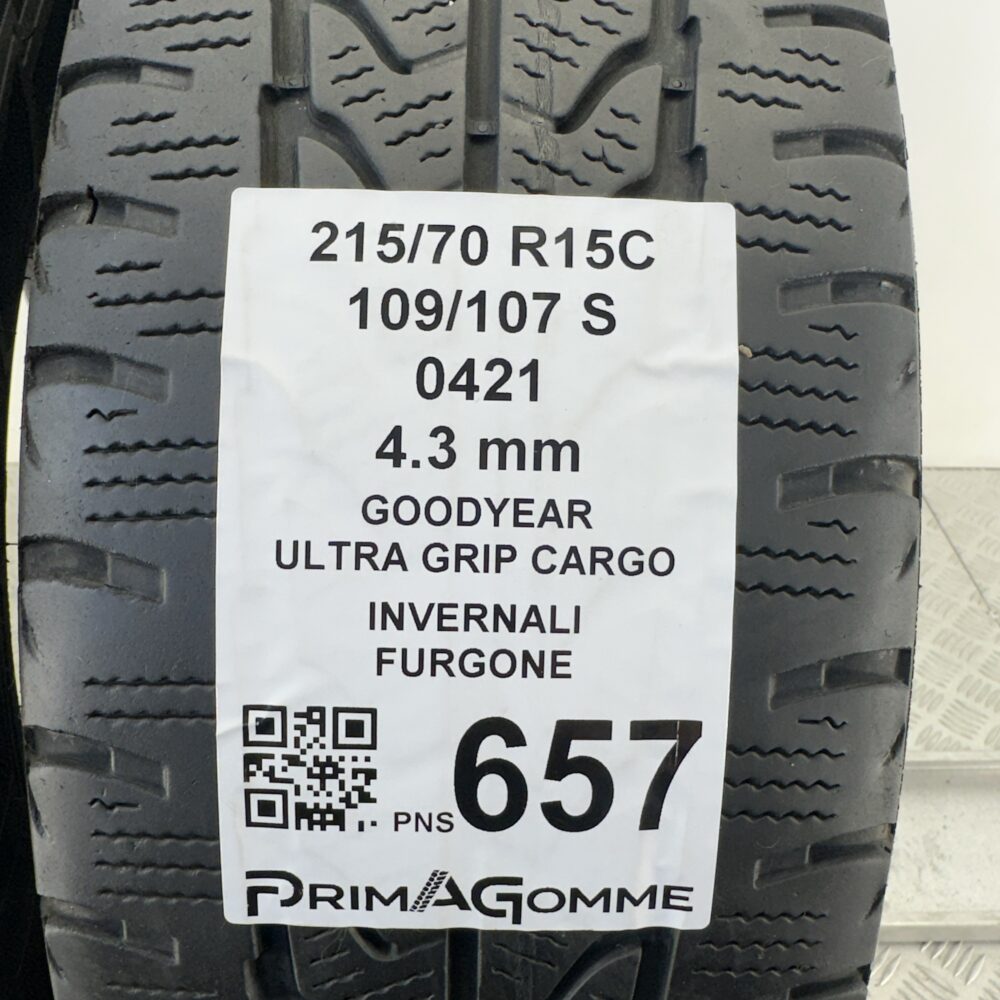 Pneumatici Usati 215 70 R15C 109/107S Goodyear Ultra Grip Cargo Invernali | Gomme Usate | PrimaGomme.it Pneumatici Usati 215 70 R15C 109/107S Goodyear Ultra Grip Cargo Invernali - immagine 3