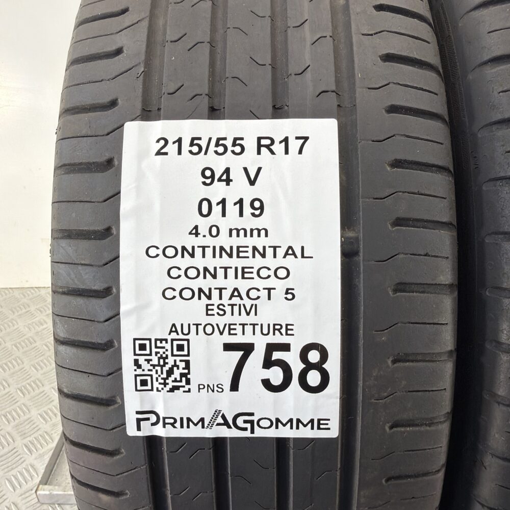 Pneumatici Usati 215 55 R17 94V Continental ContiEcoContact 5 Estive | Gomme Usate | PrimaGomme.it Pneumatici Usati 215 55 R17 94V Continental ContiEcoContact 5 Estive - immagine 3