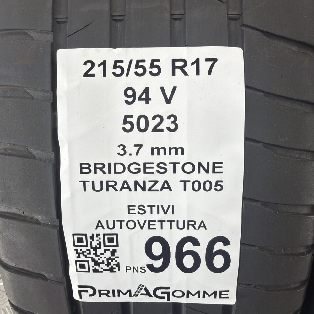 Pneumatici Usati 215 55 R17 94V Bridgestone Turanza T005 Estive | Gomme Usate | PrimaGomme.it Pneumatici Usati 215 55 R17 94V Bridgestone Turanza T005 Estive - immagine 3