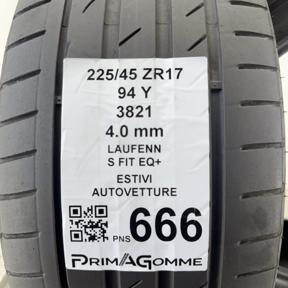 Pneumatici Usati 225 45 R17 94Y Laufenn S Fit EQ+ Estive | Gomme Usate | PrimaGomme.it Pneumatici Usati 225 45 R17 94Y Laufenn S Fit EQ+ Estive - immagine 3