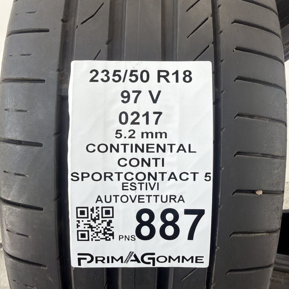 Pneumatici Usati 235 50 R18 97V Continental SportContact 5 74% Estive | Gomme Usate | PrimaGomme.it Pneumatici Usati 235 50 R18 97V Continental SportContact 5 74% Estive - immagine 3