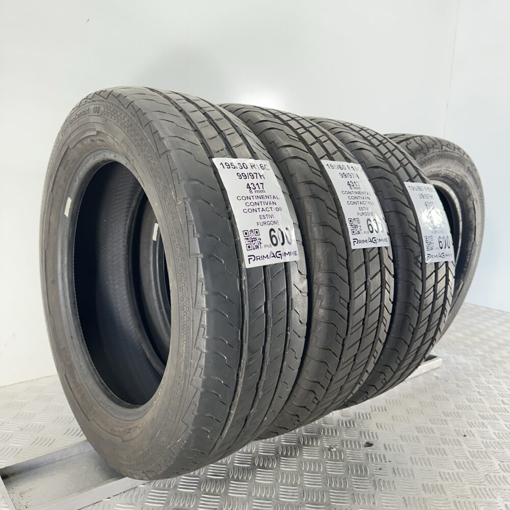 Pneumatici Usati 195 60 R16C 99H Continental ContiVan Contact100 99% Estive | Gomme Usate | PrimaGomme.it Pneumatici Usati 195 60 R16C 99H Continental ContiVan Contact100 99% Estive - immagine 4