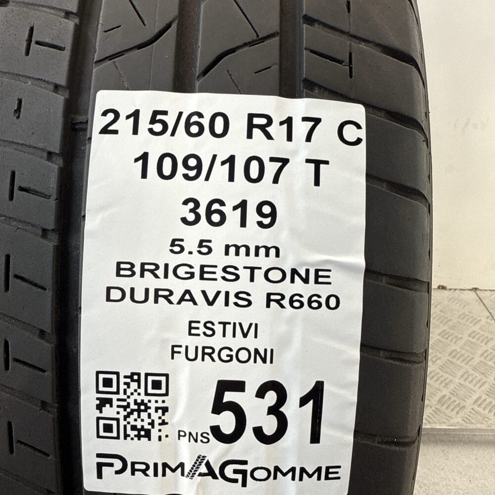 Pneumatici Usati 215 60 R17C 109/107T Bridgestone Duravis R660 78% Estive | Gomme Usate | PrimaGomme.it Pneumatici Usati 215 60 R17C 109/107T Bridgestone Duravis R660 78% Estive - immagine 3
