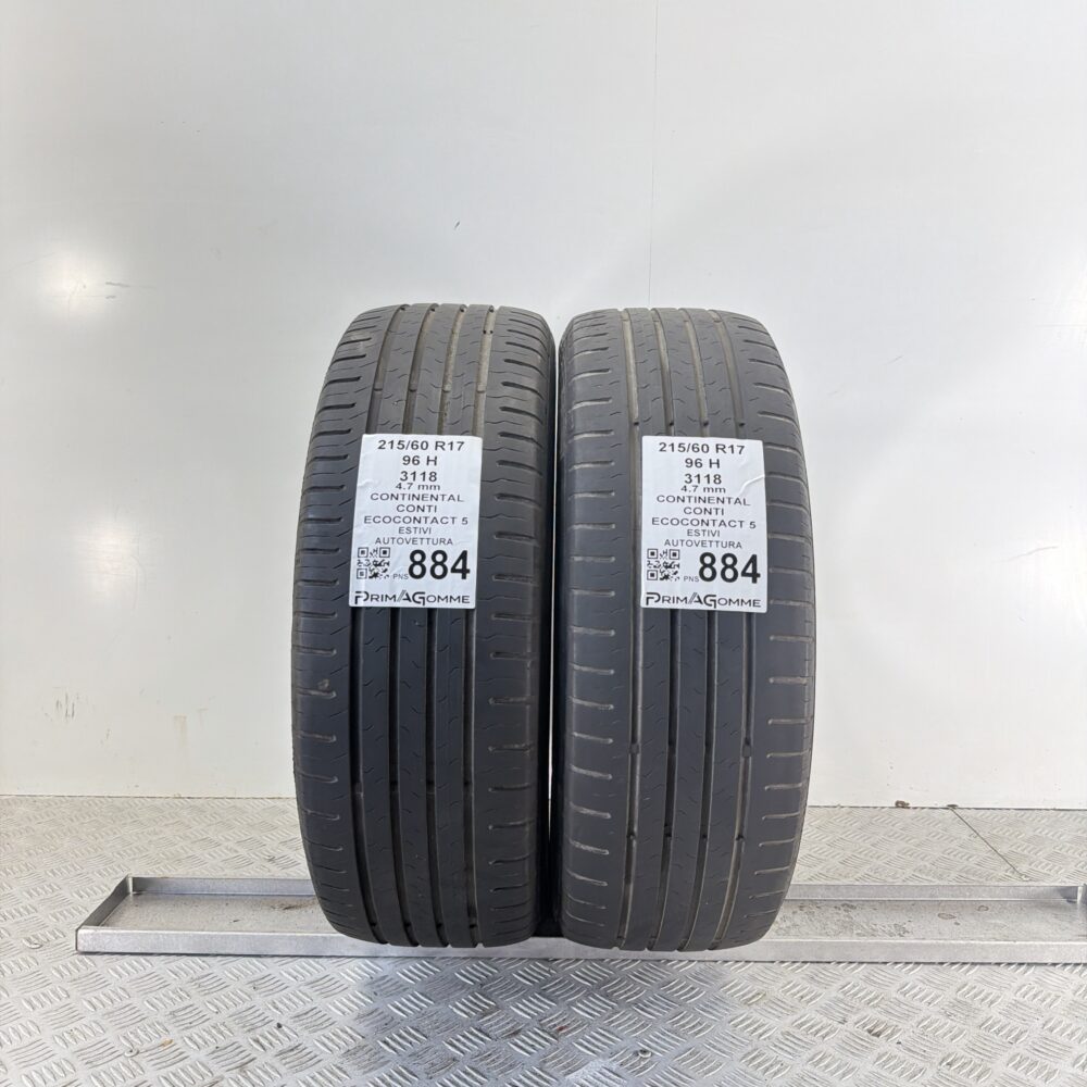 Pneumatici Usati 215 60 R17 96H Continental Ecocontact 5 Estive | Gomme Usate | PrimaGomme.it Pneumatici Usati 215 60 R17 96H Continental Ecocontact 5 Estive