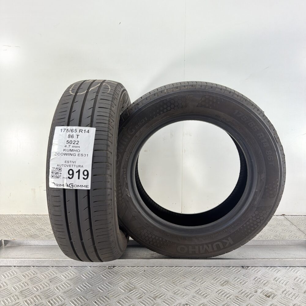 Pneumatici Usati 175 65 R14 86T Kumho Ecowing ES31 Estive | Gomme Usate | PrimaGomme.it Pneumatici Usati 175 65 R14 86T Kumho Ecowing ES31 Estive - immagine 4