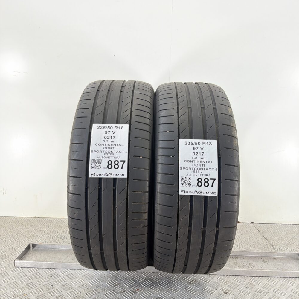 Pneumatici Usati 235 50 R18 97V Continental SportContact 5 74% Estive | Gomme Usate | PrimaGomme.it Pneumatici Usati 235 50 R18 97V Continental SportContact 5 74% Estive