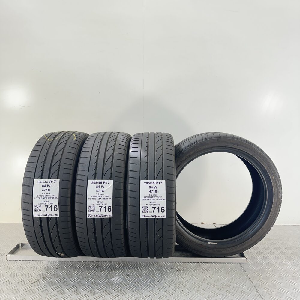 Pneumatici Usati 205 45 R17 84W Bridgestone Potenza RE050A 74% Estive | Gomme Usate | PrimaGomme.it Pneumatici Usati 205 45 R17 84W Bridgestone Potenza RE050A 74% Estive - immagine 4