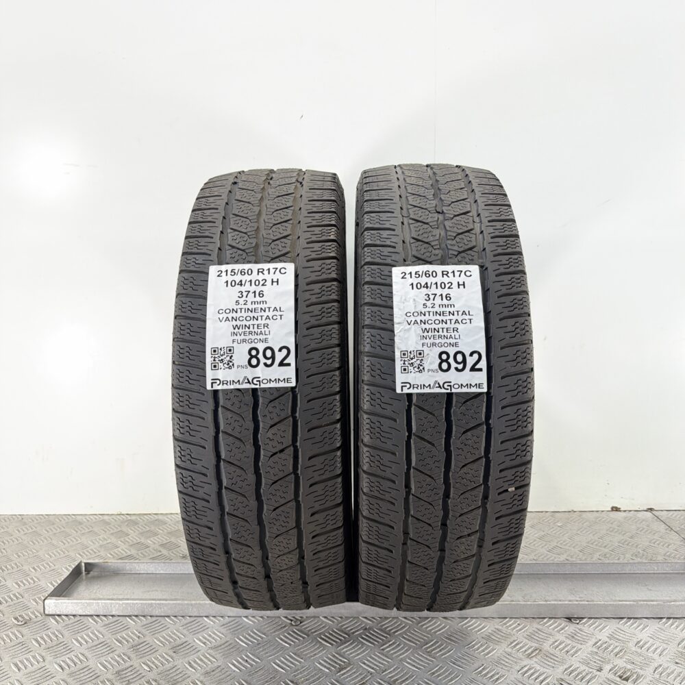 Pneumatici Usati 215 60 R17C 104/102H Continental Vancontact 70% Invernali | Gomme Usate | PrimaGomme.it Pneumatici Usati 215 60 R17C 104/102H Continental Vancontact 70% Invernali