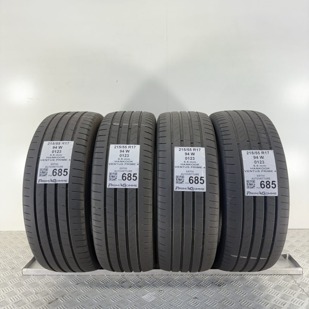 Pneumatici Usati 215 55 R17 94W Hankook Ventus Prime 4 78% Estive | Gomme Usate | PrimaGomme.it Pneumatici Usati 215 55 R17 94W Hankook Ventus Prime 4 78% Estive